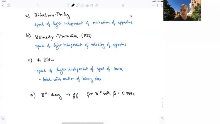 10.1 Tests of Special Relativity