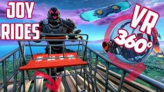 360° Fortnite VR | End of the World JOY RIDES | Trolley, Driftboard, Baller, Golf cart and more