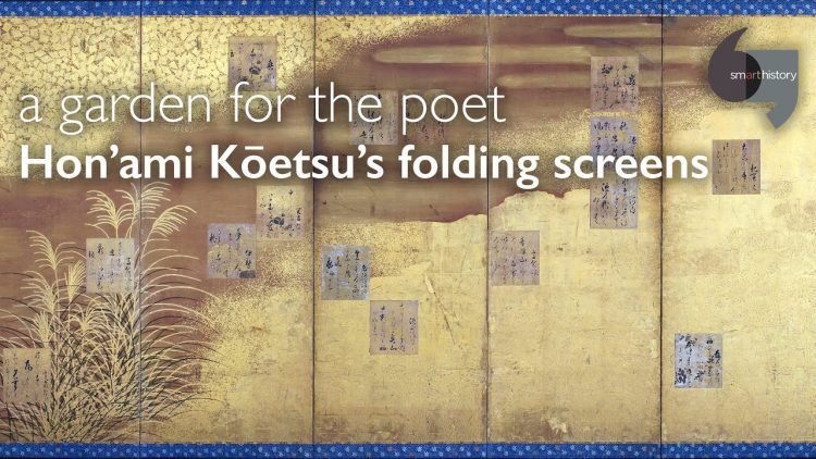 A garden for a poet:  Honami Kōetsus folding screens