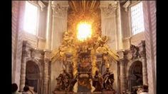 Berninis Cathedra Petri in the Basilica of St. Peters, Vatican City