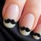 Cute Mustache Nail Art