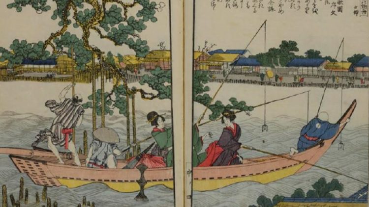 Hokusai: A Riverside Stroll through Edo