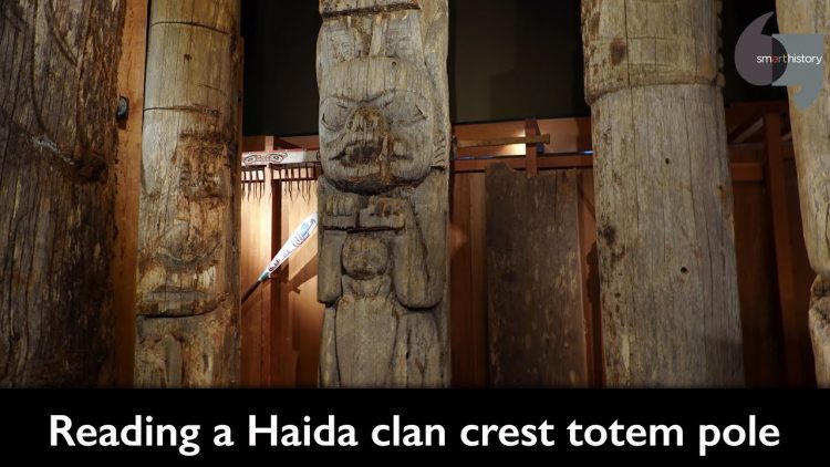 Reading a Haida clan crest totem pole