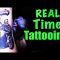 ✅REAL TIME TATTOOING, UP CLOSE!!🔍 Motorcycle and Cross👀