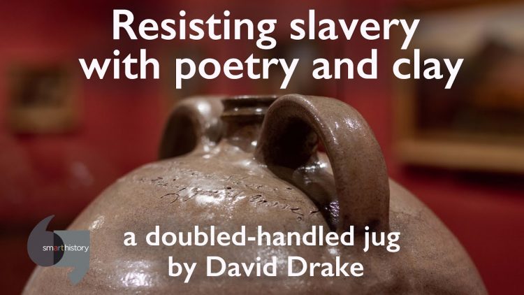 Resisting slavery with poetry and clay, a doubled-handled jug by David Drake