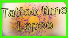 Tattoo time lapse !! Colorful Sunflower.