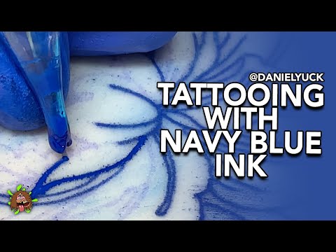 Tattooing With Navy Blue Ink