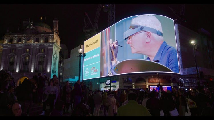 The Courtauld appears on the iconic Piccadilly Lights