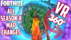 VR 360° ALL Fortnite Map Changes in SEASON 10 New Mech / Robot OP? Orb Event? Season X Meteor