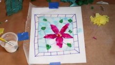 地板上的藝術: DIY Stained Glass Window