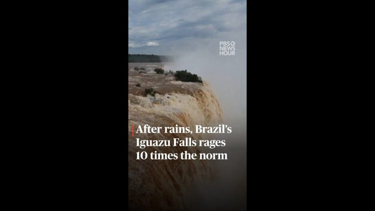 WATCH: After rains, Brazils Iguazu Falls rages 10 times the norm | #短裤