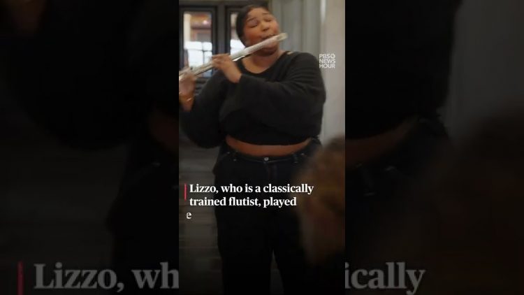 WATCH: Lizzo plays James Madisons crystal flute #shorts