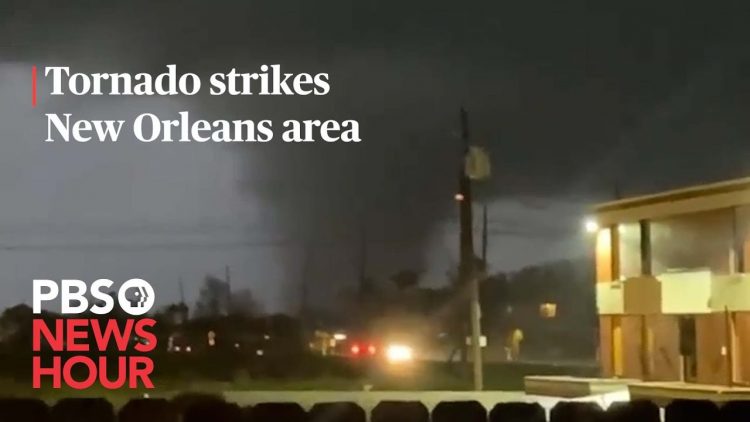 WATCH: Tornado strikes New Orleans area #Shorts